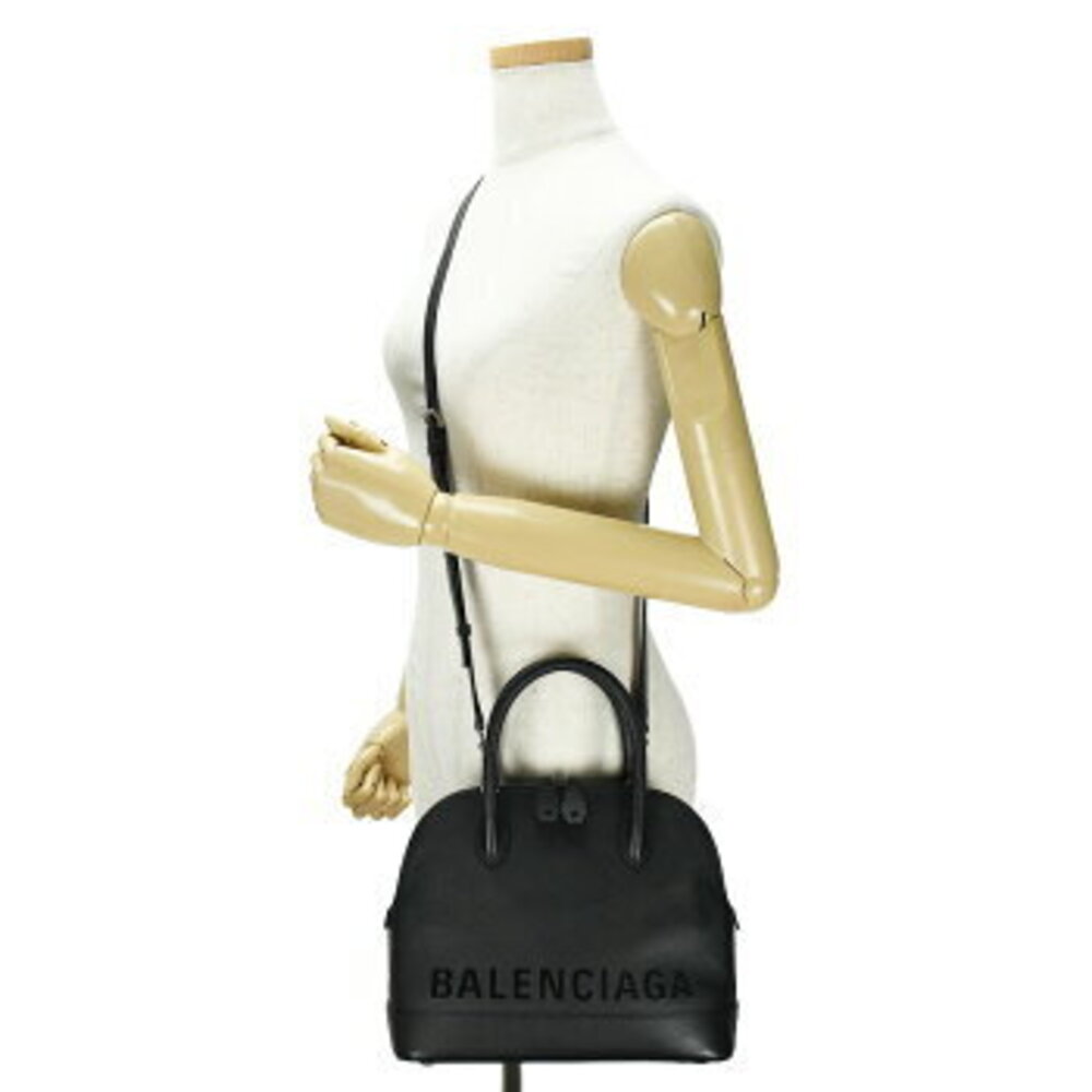 Balenciaga Ville Leather Strap Black Handbag Handle Shoulder Top - Picture 10 of 10